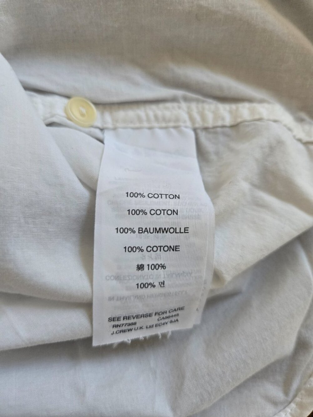 J. Crew Cotton Short Sleeve 5 Button Blouse/ Shirt Size XXS - Picture 4 of 4